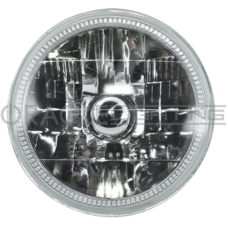 Oracle Lighting Sealed Beam 7 Round Chrome Housing H6024 LED White Halo Single 6905-001